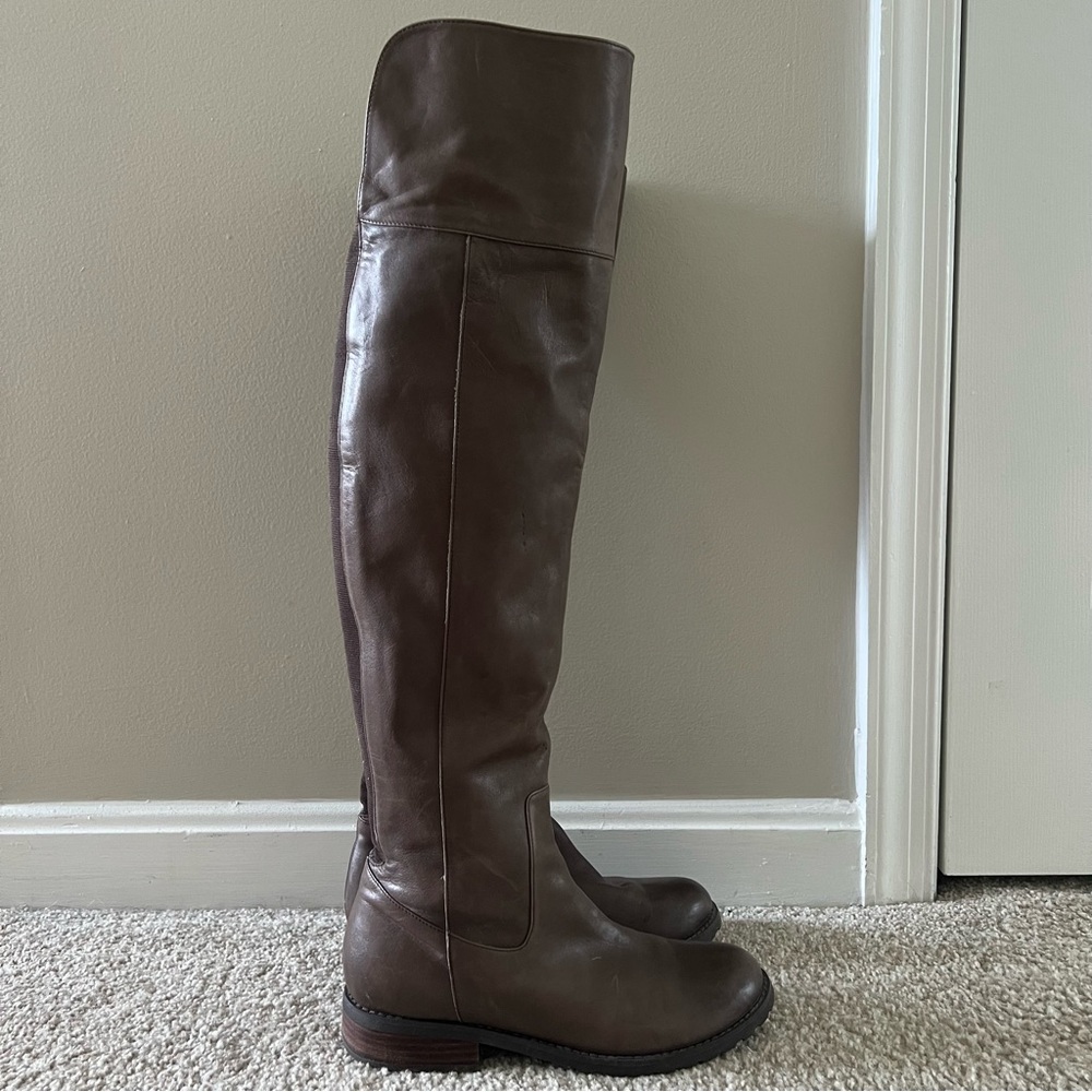 BP brown leather over-the-knee boots, 7.5